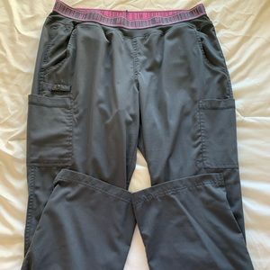 Gray scrub pants, size L, MedCouture